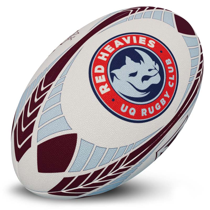 Red Heavies Custom Rugby Ball 1