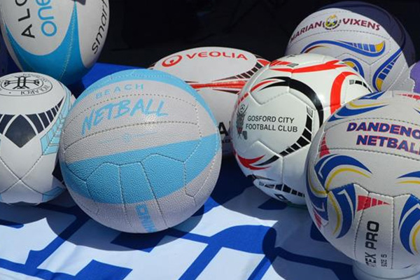 custom netballs, rugby balls, footballs